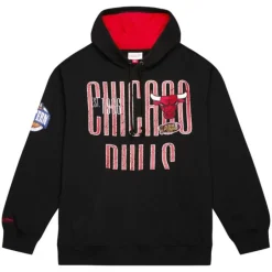 Men Mitchell & Ness Hoodies & Sweatshirts-Team Og Fleece 2.0 Chicago Bulls