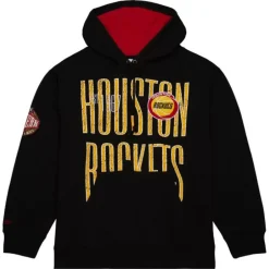 Men Mitchell & Ness Hoodies & Sweatshirts-Team Og Fleece 2.0 Houston Rockets