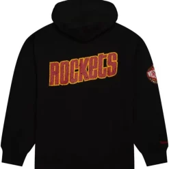 Men Mitchell & Ness Hoodies & Sweatshirts-Team Og Fleece 2.0 Houston Rockets