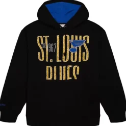Men Mitchell & Ness Hoodies & Sweatshirts-Team Og Fleece 2.0 St. Louis Blues