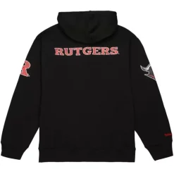 Men Mitchell & Ness Hoodies & Sweatshirts-Team Og Fleece Hoodie Rutgers University