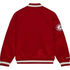 Men Mitchell & Ness Jackets & Outerwear-Team Og Lightweight Satin Jacket University Of Alabama
