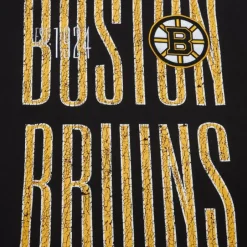 Men Mitchell & Ness T-Shirts & Tops-Team Og Premium Ss Tee Boston Bruins