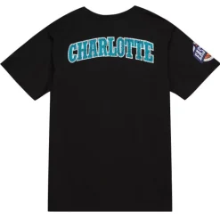Men Mitchell & Ness T-Shirts & Tops-Team Og Premium Ss Tee Charlotte Hornets