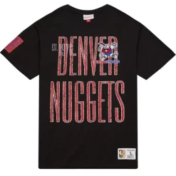 Men Mitchell & Ness T-Shirts & Tops-Team Og Premium Ss Tee Denver Nuggets