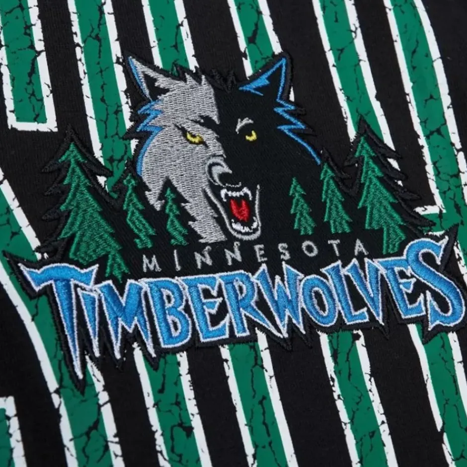 Men Mitchell & Ness T-Shirts & Tops-Team Og Premium Ss Tee Minnesota Timberwolves