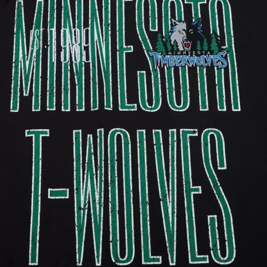 Men Mitchell & Ness T-Shirts & Tops-Team Og Premium Ss Tee Minnesota Timberwolves