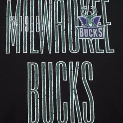 Men Mitchell & Ness T-Shirts & Tops-Team Og Premium Ss Tee Milwaukee Bucks