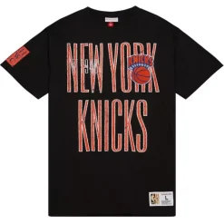 Men Mitchell & Ness T-Shirts & Tops-Team Og Premium Ss Tee New York Knicks