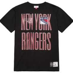 Men Mitchell & Ness T-Shirts & Tops-Team Og Premium Ss Tee New York Rangers