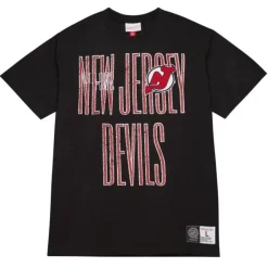 Men Mitchell & Ness T-Shirts & Tops-Team Og Premium Ss Tee New Jersey Devils