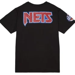 Men Mitchell & Ness T-Shirts & Tops-Team Og Premium Ss Tee New Jersey Nets