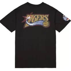 Men Mitchell & Ness T-Shirts & Tops-Team Og Premium Ss Tee Philadelphia 76Ers