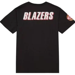 Men Mitchell & Ness T-Shirts & Tops-Team Og Premium Ss Tee Portland Trail Blazers