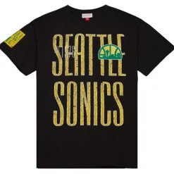Men Mitchell & Ness T-Shirts & Tops-Team Og Premium Ss Tee Seattle Supersonics