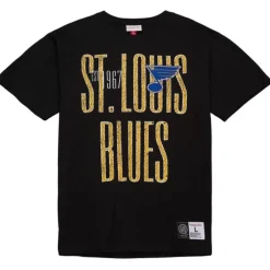 Men Mitchell & Ness T-Shirts & Tops-Team Og Premium Ss Tee St. Louis Blues