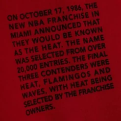 Men Mitchell & Ness Hoodies & Sweatshirts-Team Origins Fleece Hoody Miami Heat