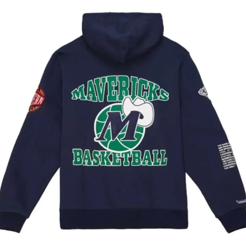 Men Mitchell & Ness Hoodies & Sweatshirts-Team Origins Fleece Hoody Dallas Mavericks