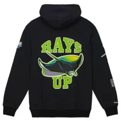 Men Mitchell & Ness Hoodies & Sweatshirts-Team Origins Fleece Hoody Tampa Bay Rays