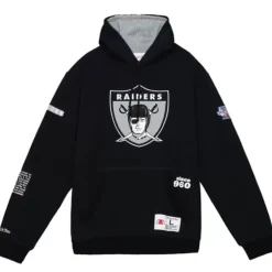 Men Mitchell & Ness Hoodies & Sweatshirts-Team Origins Fleece Hoody Oakland Raiders
