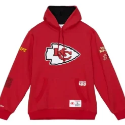 Men Mitchell & Ness Hoodies & Sweatshirts-Team Origins Fleece Hoody Kansas City Chiefs