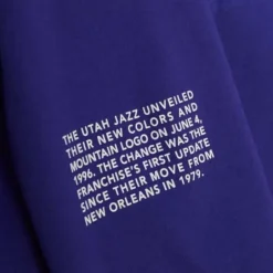 Men Mitchell & Ness Hoodies & Sweatshirts-Team Origins Fleece Hoody Utah Jazz