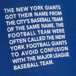 Men Mitchell & Ness Hoodies & Sweatshirts-Team Origins Fleece Hoody New York Giants