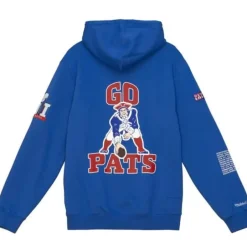 Men Mitchell & Ness Hoodies & Sweatshirts-Team Origins Fleece Hoody New England Patriots