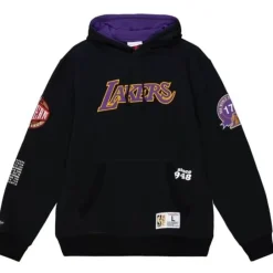 Men Mitchell & Ness Hoodies & Sweatshirts-Team Origins Fleece Hoody Los Angeles Lakers