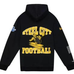 Men Mitchell & Ness Hoodies & Sweatshirts-Team Origins Fleece Hoody Pittsburgh Steelers
