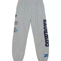 Men Mitchell & Ness Pants-Team Origins Fleece Pant Dallas Cowboys