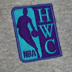 Men Mitchell & Ness Pants-Team Origins Fleece Pant Charlotte Hornets