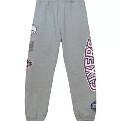 Men Mitchell & Ness Pants-Team Origins Fleece Pant Philadelphia 76Ers