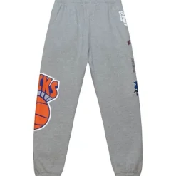 Men Mitchell & Ness Pants-Team Origins Fleece Pant New York Knicks