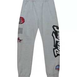 Men Mitchell & Ness Pants-Team Origins Fleece Pant Toronto Raptors