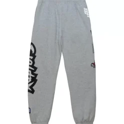Men Mitchell & Ness Pants-Team Origins Fleece Pant Toronto Raptors