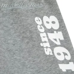 Men Mitchell & Ness Pants-Team Origins Fleece Pant Los Angeles Lakers