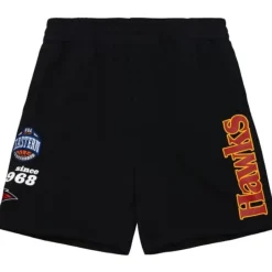 Men Mitchell & Ness Shorts-Team Origins Fleece Short Atlanta Hawks
