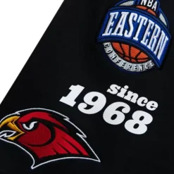 Men Mitchell & Ness Shorts-Team Origins Fleece Short Atlanta Hawks