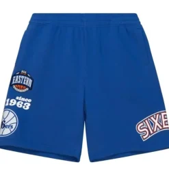 Men Mitchell & Ness Shorts-Team Origins Fleece Short Philadelphia 76Ers