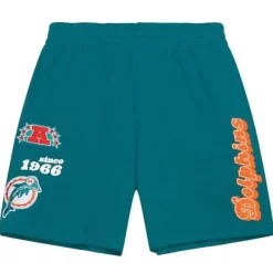 Men Mitchell & Ness Shorts-Team Origins Fleece Short Miami Dolphins