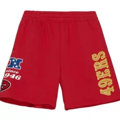 Men Mitchell & Ness Shorts-Team Origins Fleece Short San Francisco 49Ers