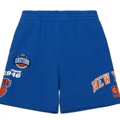 Men Mitchell & Ness Shorts-Team Origins Fleece Short New York Knicks