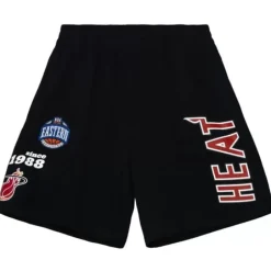 Men Mitchell & Ness Shorts-Team Origins Fleece Short Miami Heat