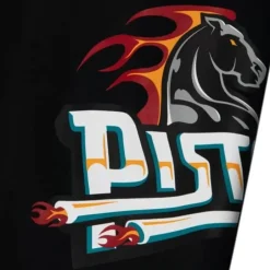 Men Mitchell & Ness Shorts-Team Origins Fleece Short Detroit Pistons