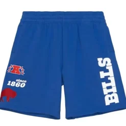 Men Mitchell & Ness Shorts-Team Origins Fleece Short Buffalo Bills
