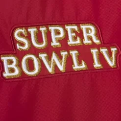 Men Mitchell & Ness Jackets & Outerwear-Team Origins Pullover Anorak Kansas City Chiefs