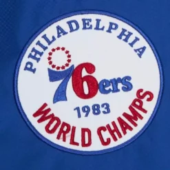 Men Mitchell & Ness Jackets & Outerwear-Team Origins Pullover Anorak Philadelphia 76Ers
