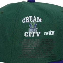 Mitchell & Ness Snapback-Team Origins Snapback Hwc Milwaukee Bucks