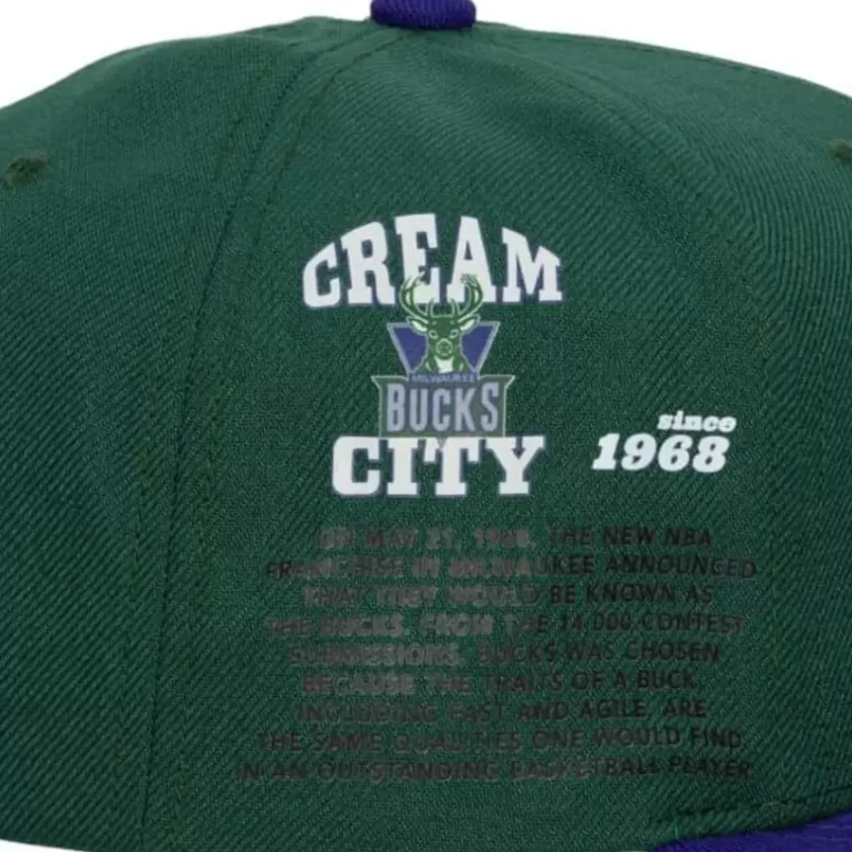 Mitchell & Ness Snapback-Team Origins Snapback Hwc Milwaukee Bucks